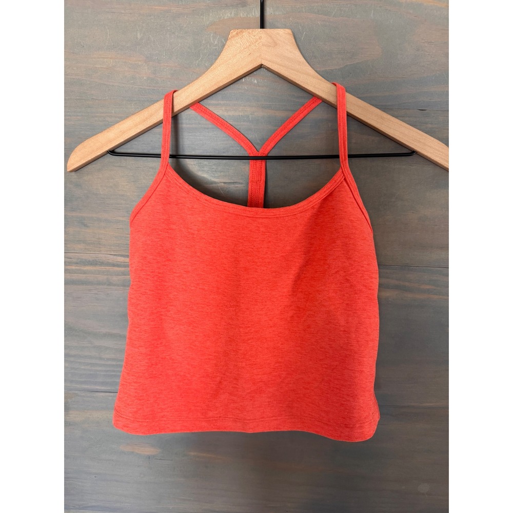 Beyond Yoga Spacedye Slim Racerback Cropped Tank Top Orange Small